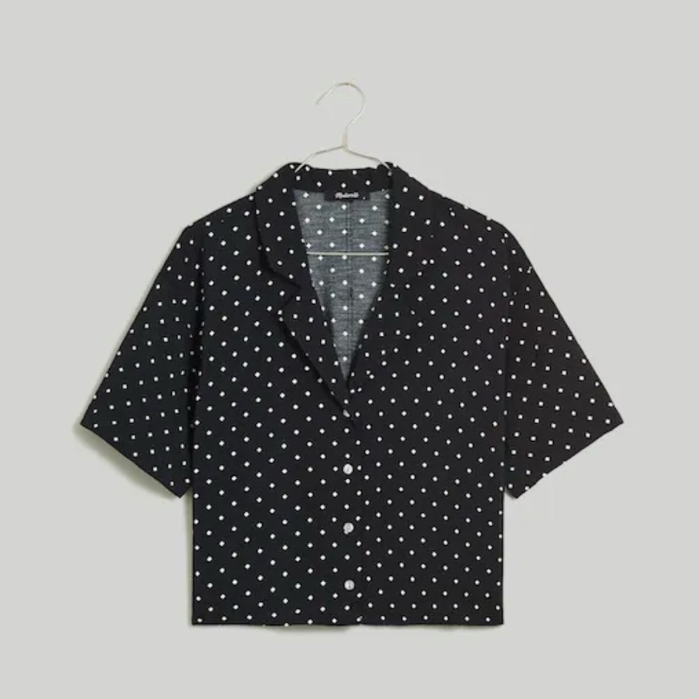 Madewell Resort Shirt in Textured Dot